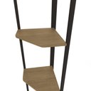 Ver imagem 6 de Estante de Canto Estilo Industrial 31cm 05 Prateleiras Li022 Kappesberg - Freijó/preto Fosco