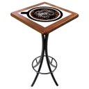 Ver imagem 2 de Conjunto Mesa Madeira Azulejo 60x60cm - Bistrô Fixa 98cm + 4 Banquetas 73 - Natural - Coffee