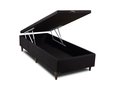 Ver imagem 6 de Cama Box Baú Solteiro 88x188x62 Molas Ensacadas D28 Euro Pillow Montreal Preto - Sofá Casa