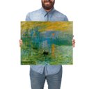 Ver imagem 1 de Quadro Decorativo Claude Monet Impressão Nascer do Sol:Médio 53x44cm/Chassi com Borda Infinita