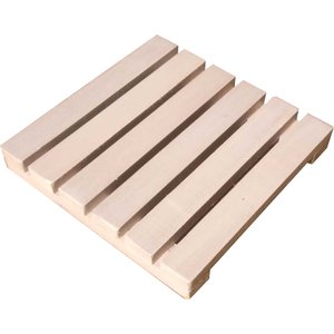 Deck de Madeira Modular 30x30 Cm Réguas 4 Cm com Pintura Neonx:osmocolor Branco Neve