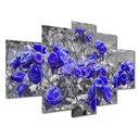 Ver imagem 1 de Kit 5 Placa Quadro Decorativo 3D Borda infinita Arte na Arte Santa Ceia 2 Rosas Roxas