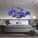 Ver imagem 5 de Kit 5 Placa Quadro Decorativo 3D Borda infinita Arte na Arte Santa Ceia 2 Rosas Roxas
