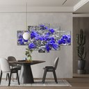 Ver imagem 4 de Kit 5 Placa Quadro Decorativo 3D Borda infinita Arte na Arte Santa Ceia 2 Rosas Roxas