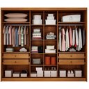 Ver imagem 3 de Guarda Roupa Casal Linea Plus 6 Portas de Bater 4 Gavetas MDF com Espelho Cinamomo 243,8cm