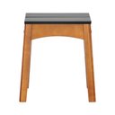 Ver imagem 2 de Banco Médio Áustria Madeira Maciça Assento Mdf Laqueado - Amêndoa/preto