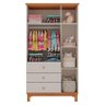 Quarto de Bebê 3 Portas com Cômoda Antonella Off White Caramelo - Canaã - 8