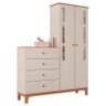Quarto de Bebê 3 Portas com Cômoda Antonella Off White Caramelo - Canaã - 5