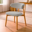 Ver imagem 2 de Kit 6 Cadeiras Decorativas Sala de Jantar Luxo Mavie Linho Cinza - Mozzelar