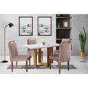 Ver imagem 1 de Conjunto Sala de Jantar 4 Lugares Mesa Lisy e Cadeiras Safira