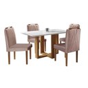 Ver imagem 2 de Conjunto Sala de Jantar 4 Lugares Mesa Lisy e Cadeiras Safira