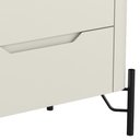 Ver imagem 4 de Mesa de Cabeceira Orgânica 2 Gavetas Pés Industrial Preto Bliss I03 Luna - Lyam Decor