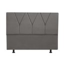 Ver imagem 1 de Cabeceira Estofada Solteiro 100cm Jade Suede Cinza Grafitte - D a Decor