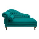 Ver imagem 2 de Recamier Divã Larissa 150cm Direito Suede:azul-turquesa/liso