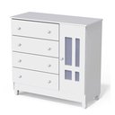 Ver imagem 5 de Cômoda e Guarda Roupa Infantil Ariel 3 Portas Branco Brilho - Carolina