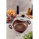 Ver imagem 2 de Fritadeira Multiuso Paris Antiaderente Starflon Max Vermelho com Tampa de Vidro 24 Cm 2,8
