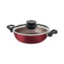 Ver imagem 1 de Fritadeira Multiuso Paris Antiaderente Starflon Max Vermelho com Tampa de Vidro 24 Cm 2,8
