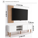 Ver imagem 4 de Painel com Rack Funcional para TV Br - Moscou 155cm