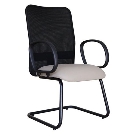 Cadeira para Sala de Reunião com Tela Mesh Peruggia Cinza