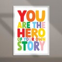 Ver imagem 2 de Quadro You Are The Hero 33x24cm:moldura Preta