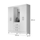 Ver imagem 2 de Guarda Roupa Moval Solteiro Capri Castanho Com Espelho