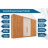 Guarda Roupa 6 Portas e 6 Gavetas C- 4 Ripadas Potente Braúna - Europa - 3