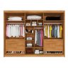 Guarda Roupa 6 Portas e 6 Gavetas C- 4 Ripadas Potente Braúna - Europa - 2