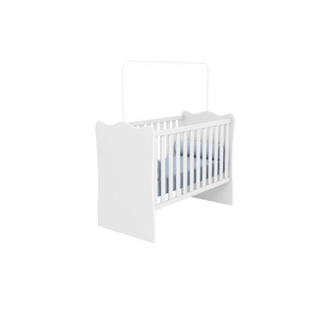 Berço Doce Sonho Branco para Quarto Infantil