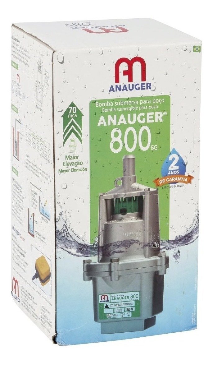 Bomba de Água Submersa 800 5g 3/4 Polegadas 127v Anauger - 5