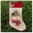 Ver imagem 1 de Enfeite Natal Bota Meia Tecido Boneco De Neve 48cm