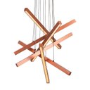 Ver imagem 1 de Lustre Pendente Newline Fit Led 715 Bivolt Cobre 4000K Luz Neutra