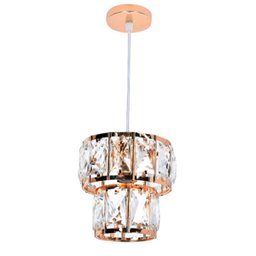 Pendente 15×15×150cm E14×1 Metal Dourado+cristal - 1