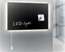 Ver imagem 1 de Painel Lousa De Vidro Temperado preta 80x60cm com led