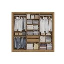 Ver imagem 3 de Guarda Roupa Solteiro Open M569 6 Portas e 2 Gavetas Branco/Nogueira - Kappesberg