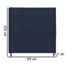 Ver imagem 2 de Cabeceira Estofada Box Solteiro Encosto para Cama Maveric 94x126 Azul Marinho