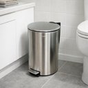 Ver imagem 1 de Lixeira Inox 12l Slim Redonda com Pedal