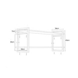 2 Suportes Duplo Estilo Industrial P/prateleiras 43cm X 34cm - 3