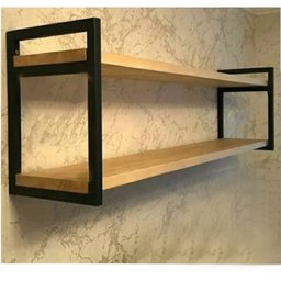 2 Suportes Duplo Estilo Industrial P/prateleiras 43cm X 34cm - 4