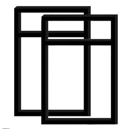 2 Suportes Duplo Estilo Industrial P/prateleiras 43cm X 34cm - 1