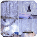 Ver imagem 6 de Kit 4 Cortina 500 Leds Fixa 4m Branco Frio C/ Fio Branco 127v