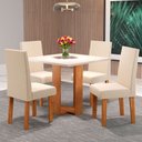 Ver imagem 1 de Mesa de Jantar 4 Lugares Angelina Mel/blonde/nude - Pnr Móveis