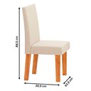 Ver imagem 3 de Mesa de Jantar 4 Lugares Angelina Mel/blonde/nude - Pnr Móveis