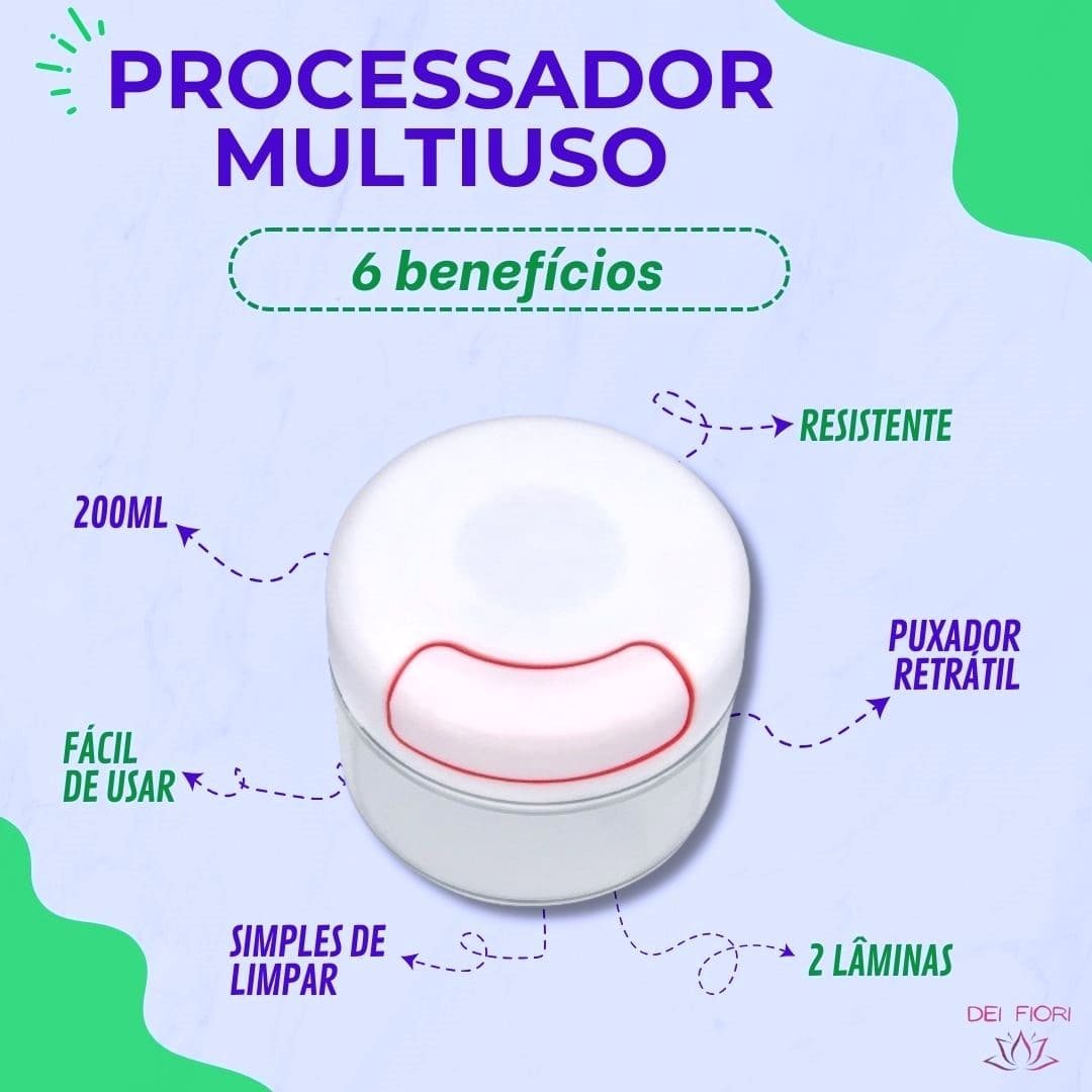 Mini Processador Triturador Manual Inox Fatiador de Alimentos Alho Grãos Portátil Facil Limpeza Leve - 4