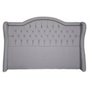 Ver imagem 2 de Kit Cabeceira para Cama King 195 cm Monaco e Recamier Veneza com Tachas - Linho Cinza