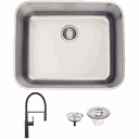 Ver imagem 1 de Kit Cuba Embutir Inox Acetinado e Monocomando Gourmet Black Matte Tramontina