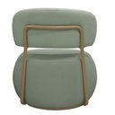 Ver mais imagens de Poltrona Decorativa Greta Base Giratória Ouro Fosco Bouclé Verde Claro - Nexta Casa