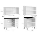 Ver imagem 3 de Cozinha Completa Evidence 4 Peças (2 Armários + 2 Balcões) C4P46 Branco/Preto - Bertolini