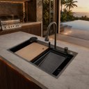 Ver imagem 3 de Cuba Cozinha Gourmet Miami Nano Black Aço Inox 304 Goldenx