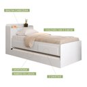 Ver imagem 5 de Bicama Solteiro com Baú e 2 Gavetas Annie