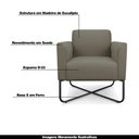 Ver imagem 4 de Poltrona Decorativa Isabella Base X Suede Nude/Preto - Gran Belo
